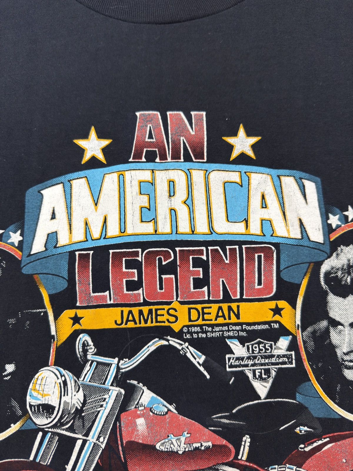 Harley Davidson Vintage 1987 Oneita Harley Davidson x James Dean T-Shirt L Size US L / EU 52-54 / 3 - 5 Thumbnail