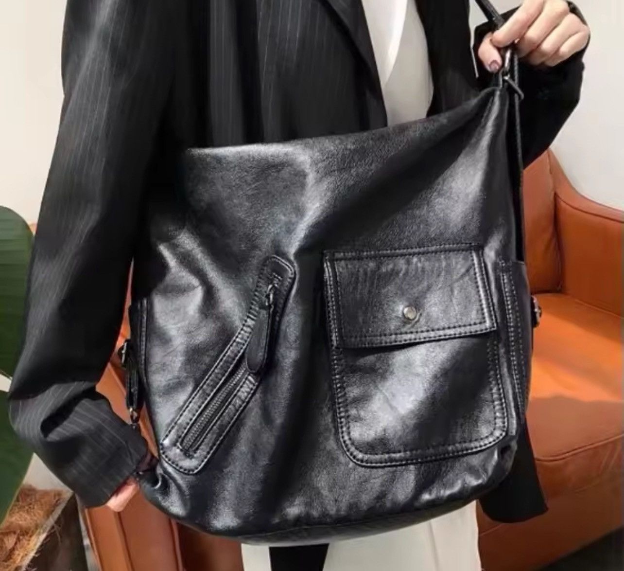 Leather Shoulder Bag Size ONE SIZE - 1 Thumbnail