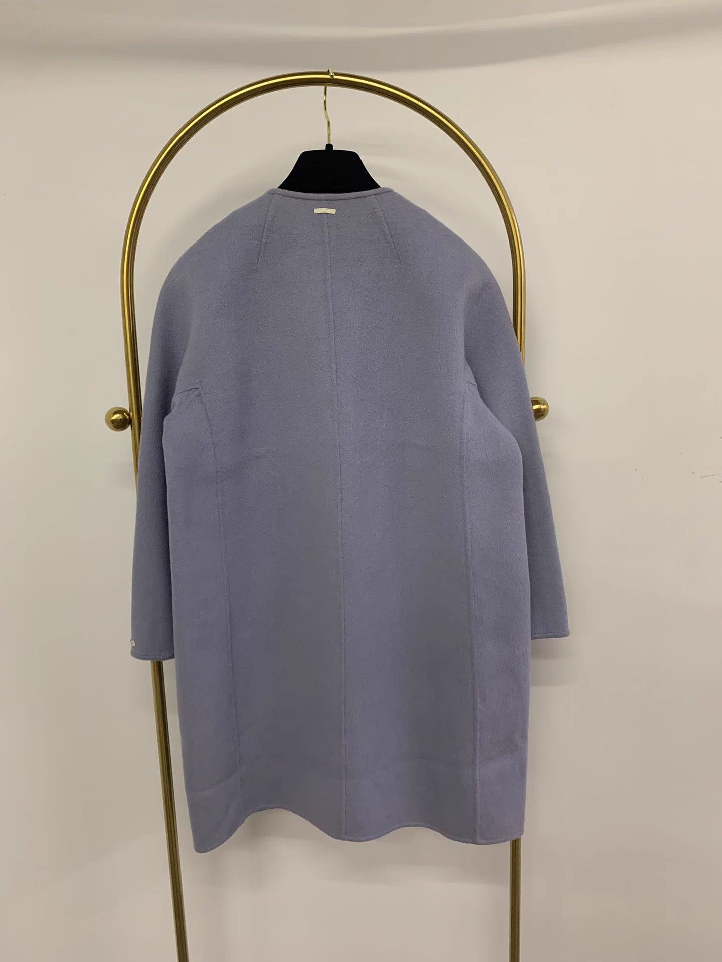 Max Mara S'Max Mara Purple Crewneck Wool Coat Size 38 New Size S / US 4 / IT 40 - 3 Thumbnail