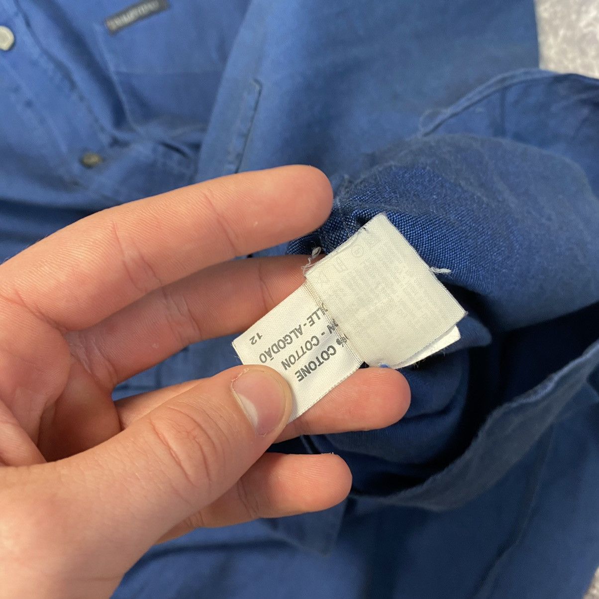 Valentino Luxury Valentino Jeans Small Basic logo Blue vintage shirt Size US L / EU 52-54 / 3 - 11 Thumbnail