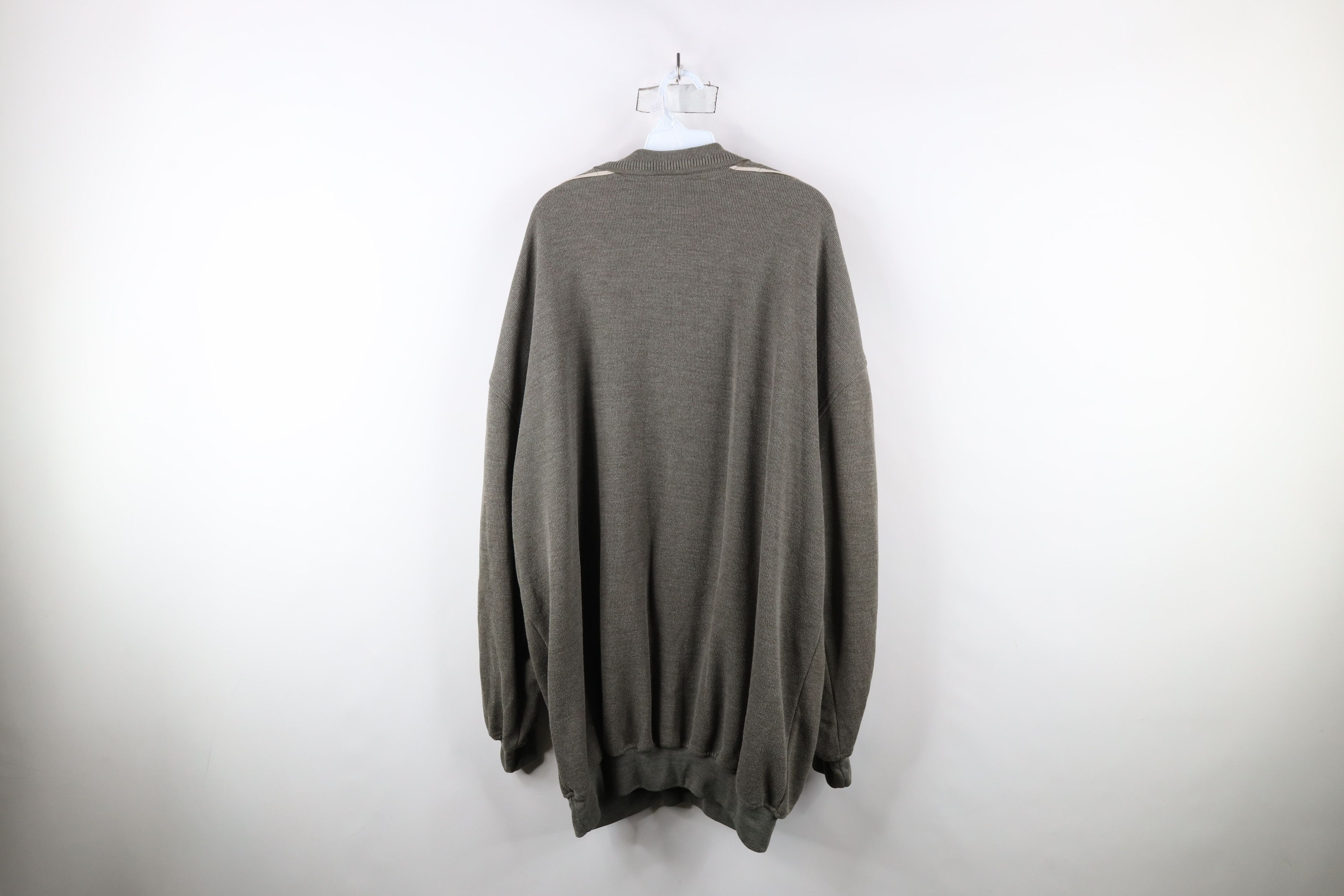 Vintage Vintage 90s Streetwear Ribbed Knit Pullover Polo Shirt Size US XXL / EU 58 / 5 - 6 Thumbnail