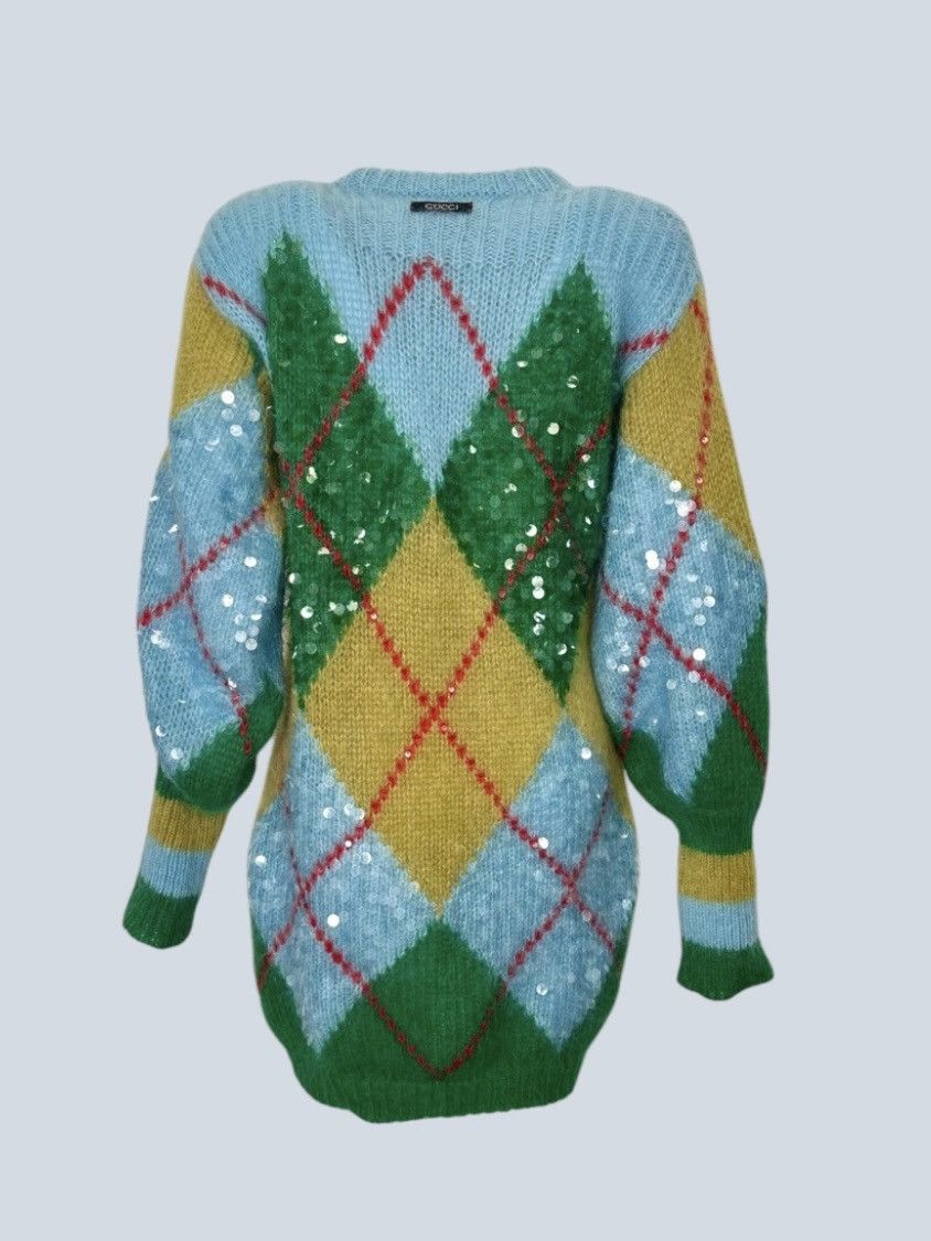 Gucci Gucci long sweater in mohair blend with diamond and sequin Size S / US 4 / IT 40 - 5 Thumbnail