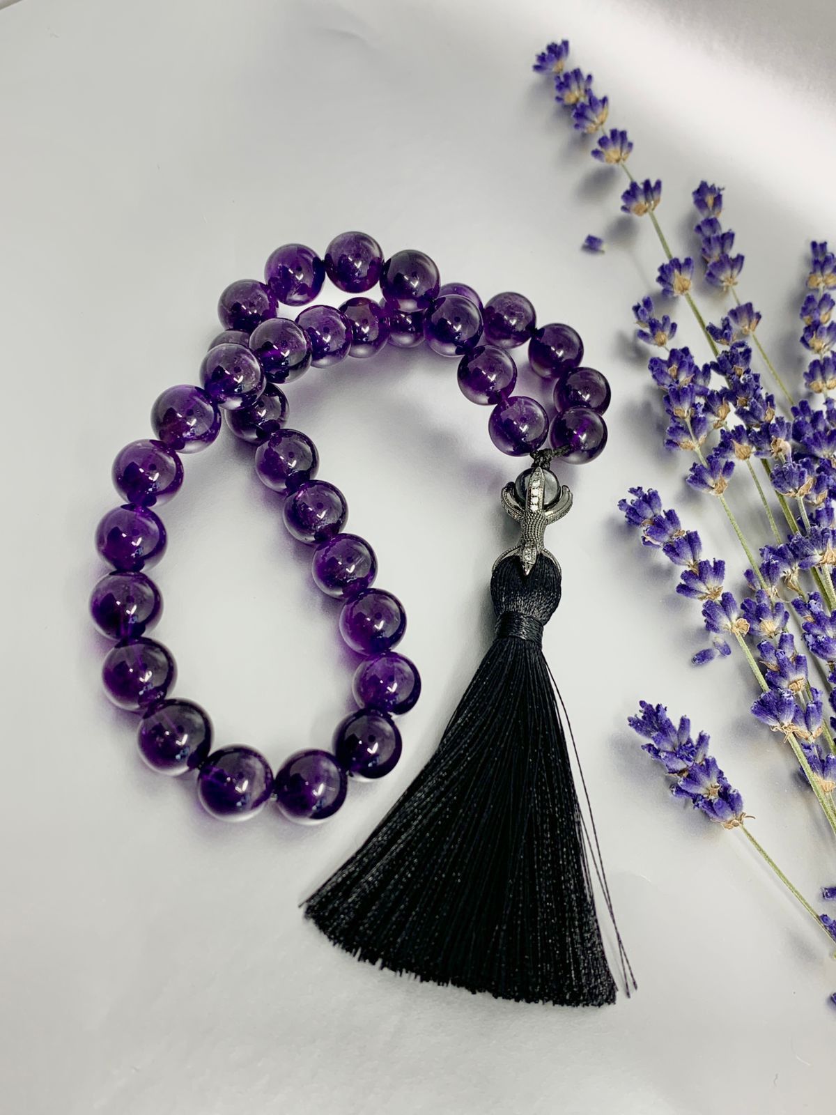 Other New,Islamic Prayer 33 Beads,Natural Stone Amethyst Size ONE SIZE - 3 Thumbnail