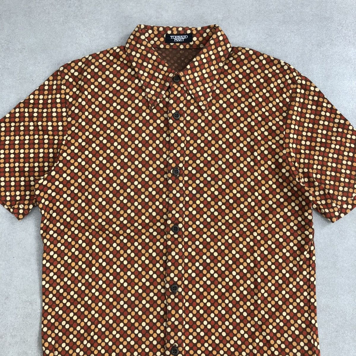 Japanese Brand × Tornado Mart 2000s Tornado Mart Japan Polkadot Motif Button Up Shirt Size US M / EU 48-50 / 2 - 2 Thumbnail