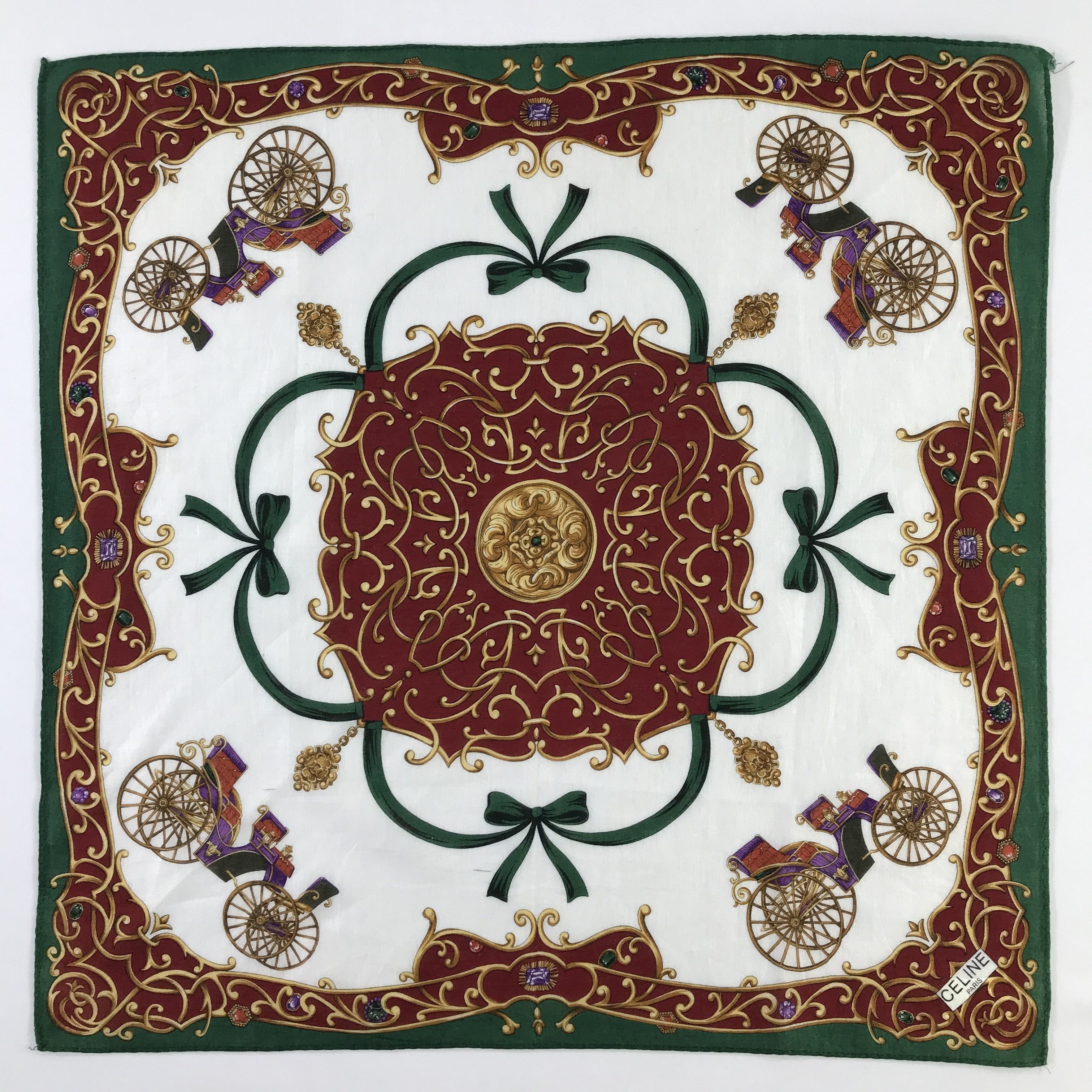 Celine × Vintage Celine Bandana / Handkerchief / Neckerchief - S939 Size ONE SIZE - 1 Thumbnail