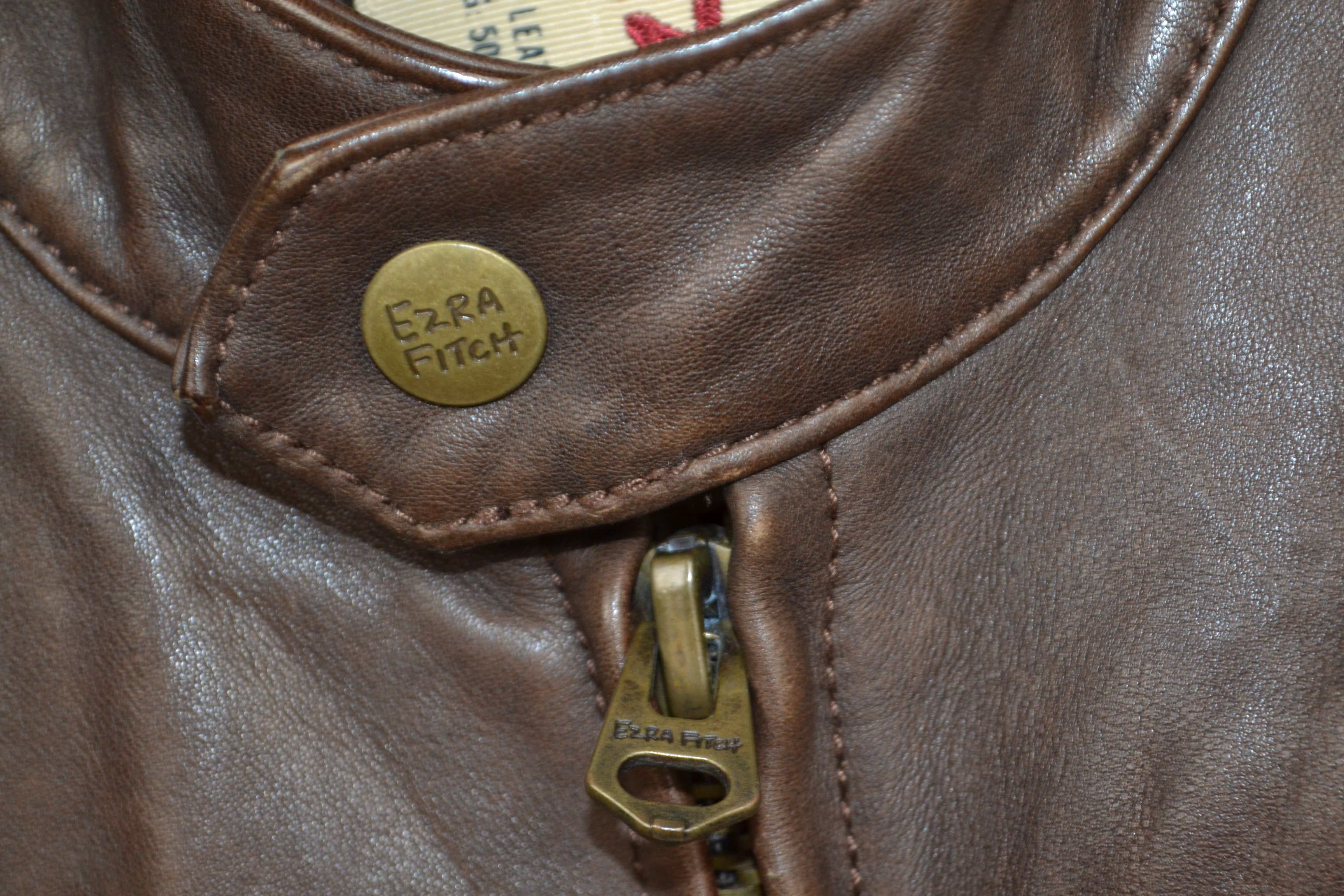 Other Ezra Fitch Cafe Racer Leather Motorcycle Jacket Size L Size US L / EU 52-54 / 3 - 6 Thumbnail