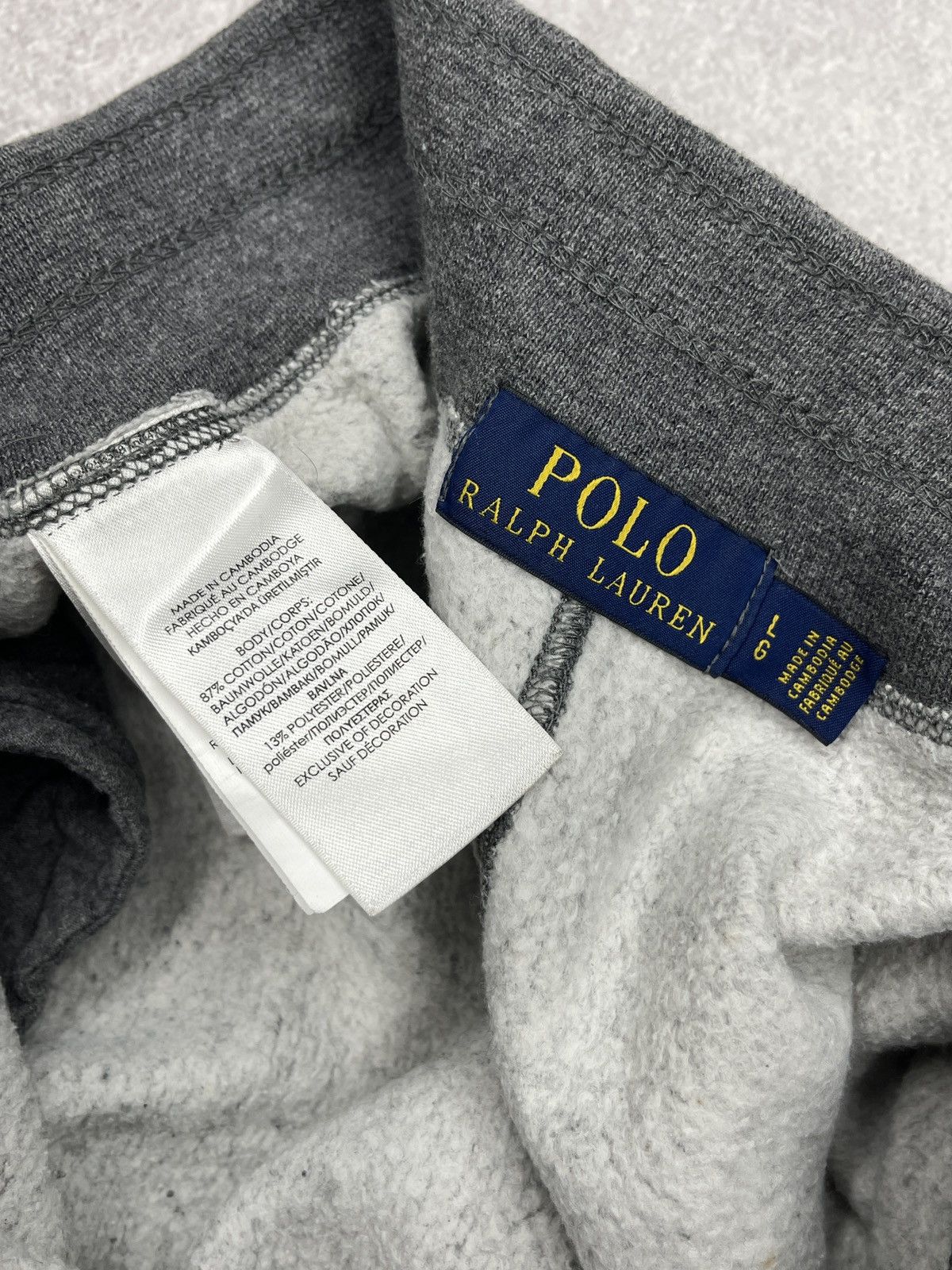 Polo Ralph Lauren Mens Polo Ralph Lauren Sweatpants Grey Y2K Rugby Size L Size US 34 / EU 50 - 7 Thumbnail