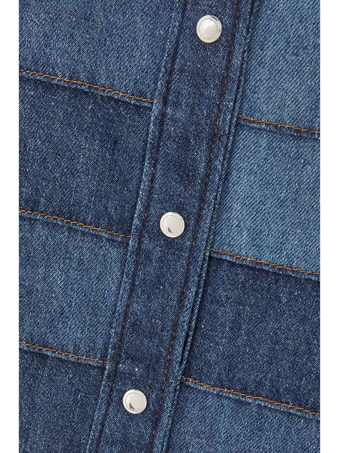 Chloe o1y0825 Denim Shirt in Blue Size M / US 6-8 / IT 42-44 - 4 Thumbnail