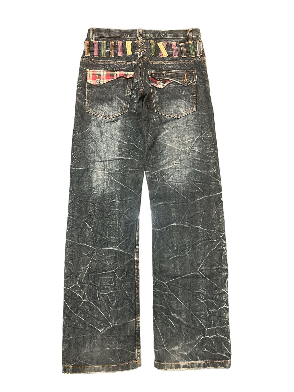 Japanese Brand DOUBLE WAIST‼️NYLAUS DISTRESSED DENIM PANT Size US 30 / EU 46 - 7 Thumbnail