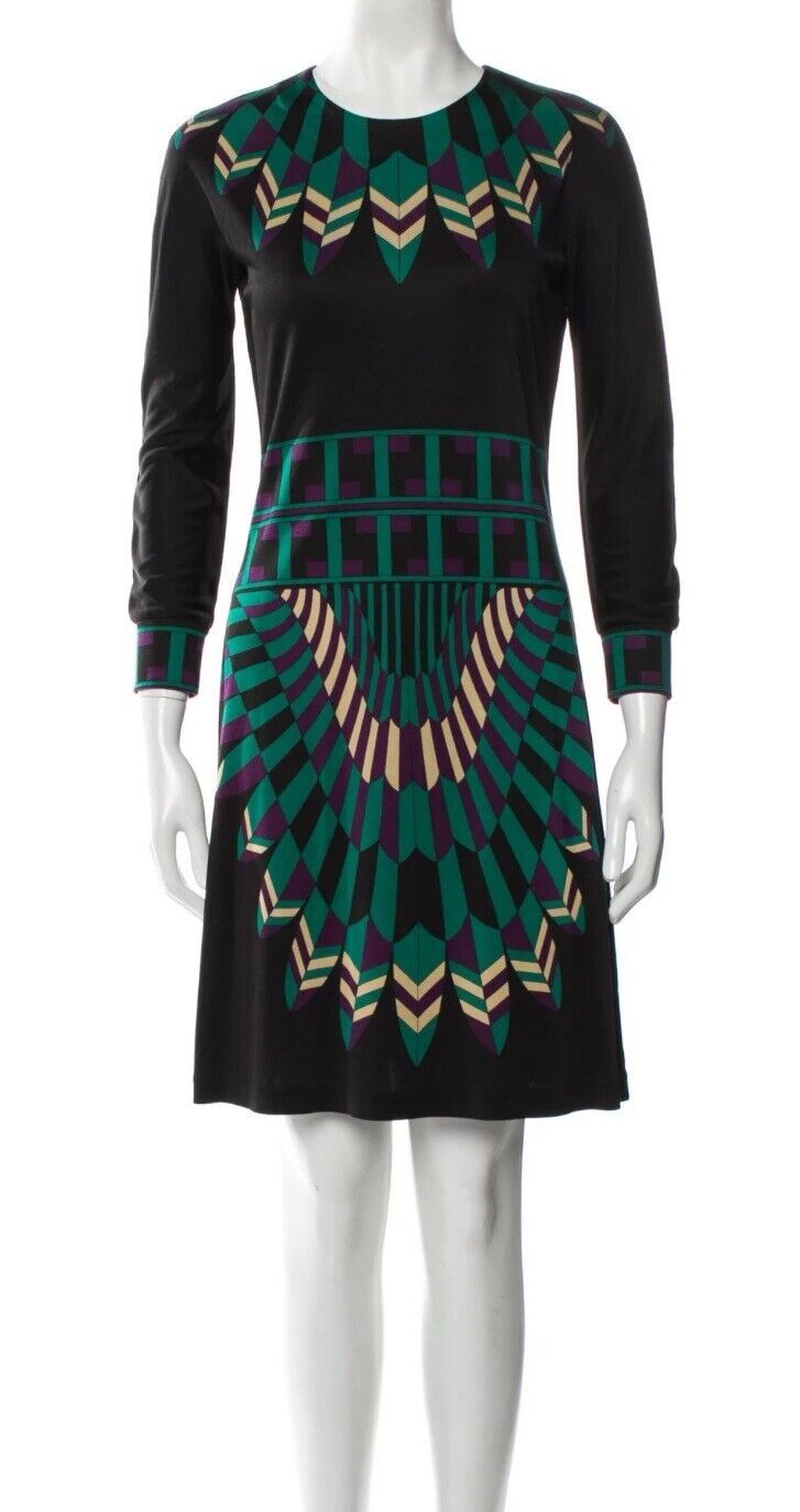 Tory Burch Tory Burch 100% Silk Long Sleeve Stretch Dress Size XS / US 0-2 / IT 36-38 - 3 Thumbnail