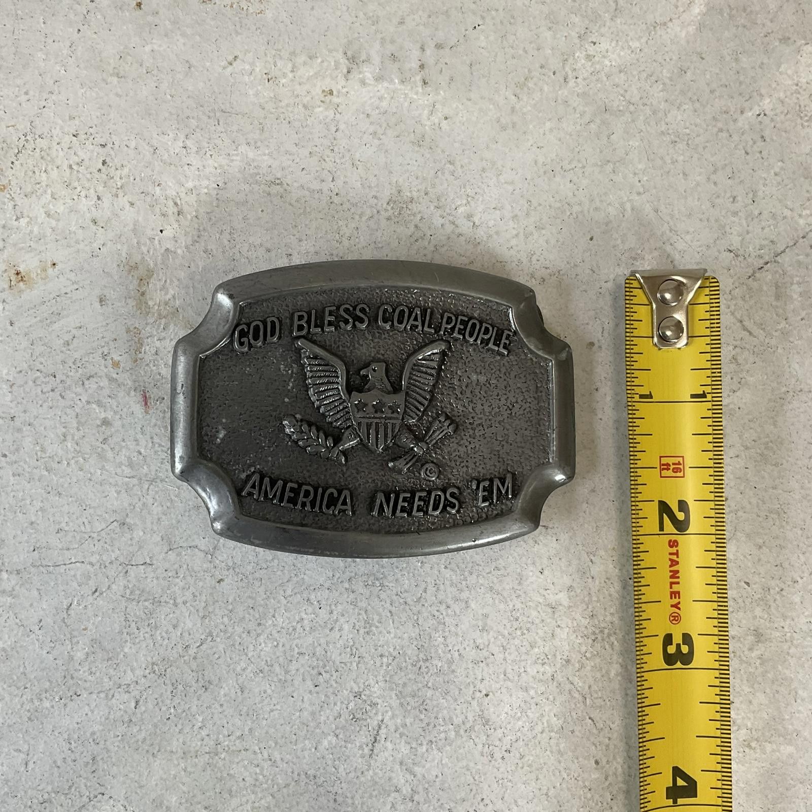 Vintage Vintage 80's coal miners america needs em belt buckle Size ONE SIZE - 3 Thumbnail