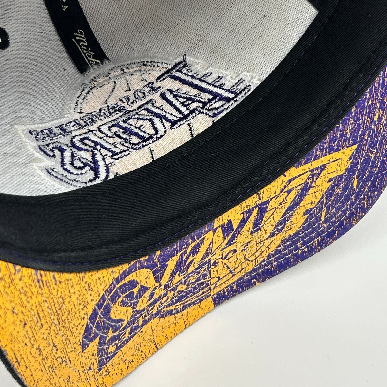 Mitchell & Ness Los Angeles Lakers Hat Baseball Cap Mitchell & Ness Purple Size ONE SIZE - 5 Thumbnail