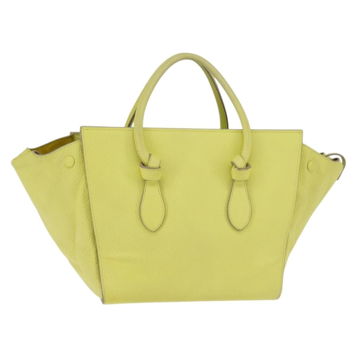Celine CELINE Thai Mini Hand Bag Leather Yellow Gold Size ONE SIZE - 1 Thumbnail