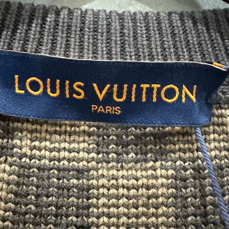 Louis Vuitton Louis Vuitton Thread Checker Sweater Full Print Wool Sweat Size US L / EU 52-54 / 3 - 4 Thumbnail