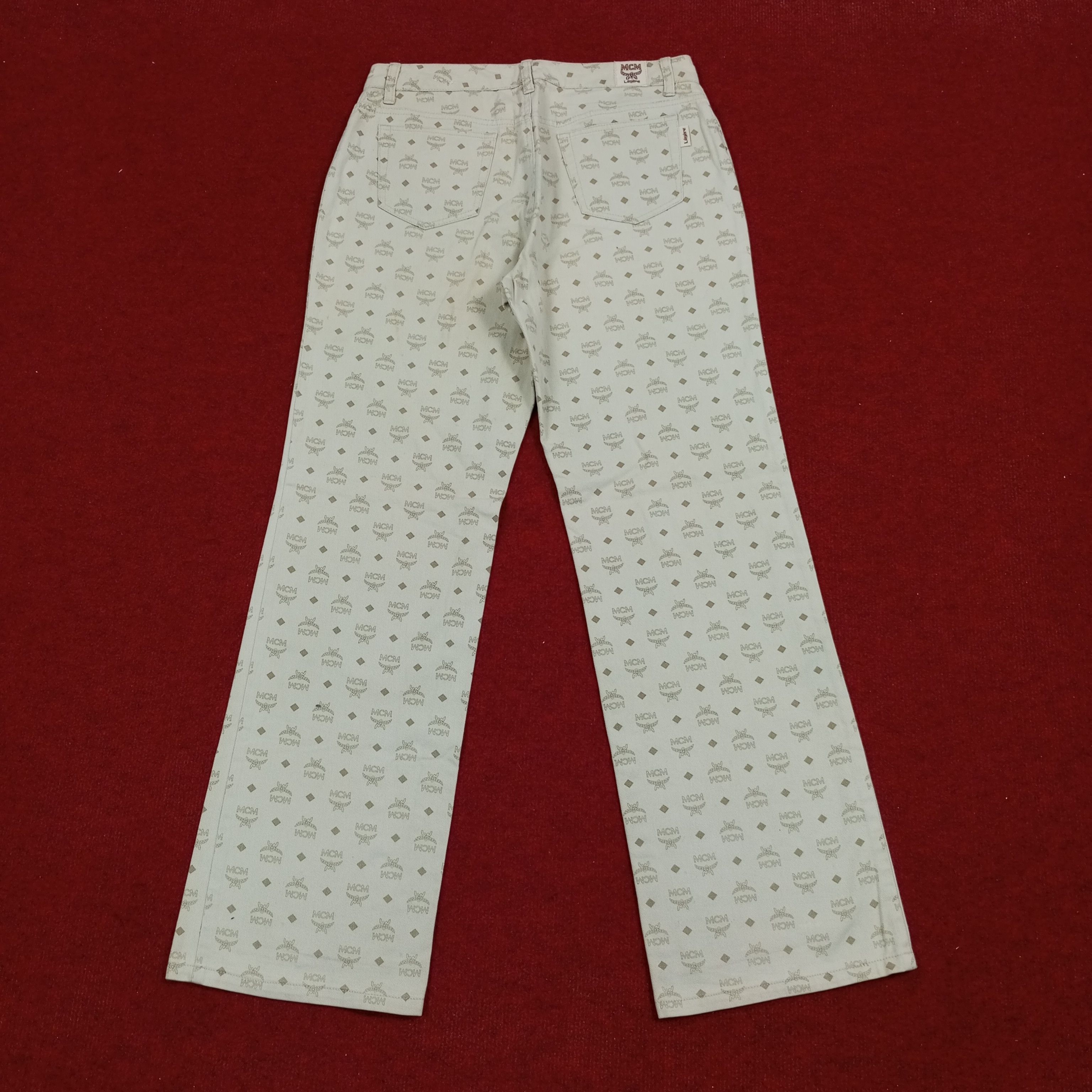 MCM × Vintage MCM Legere Luxury Fashion Brand Monogram Style Pants Size US 29 - 4 Thumbnail