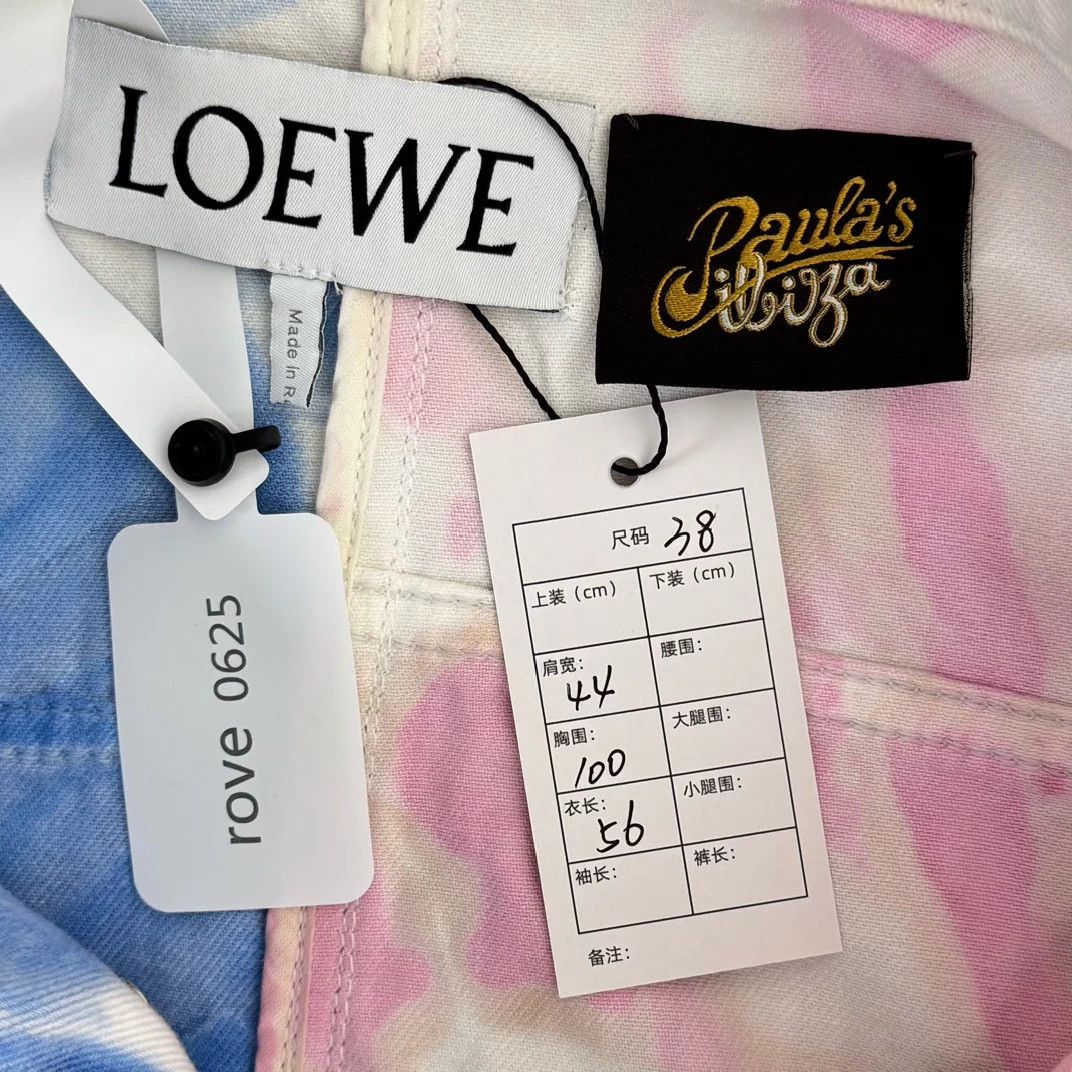 Loewe Loewe Irregular Color-Block Tie-Dye Denim Jacket Size US S / EU 44-46 / 1 - 5 Thumbnail