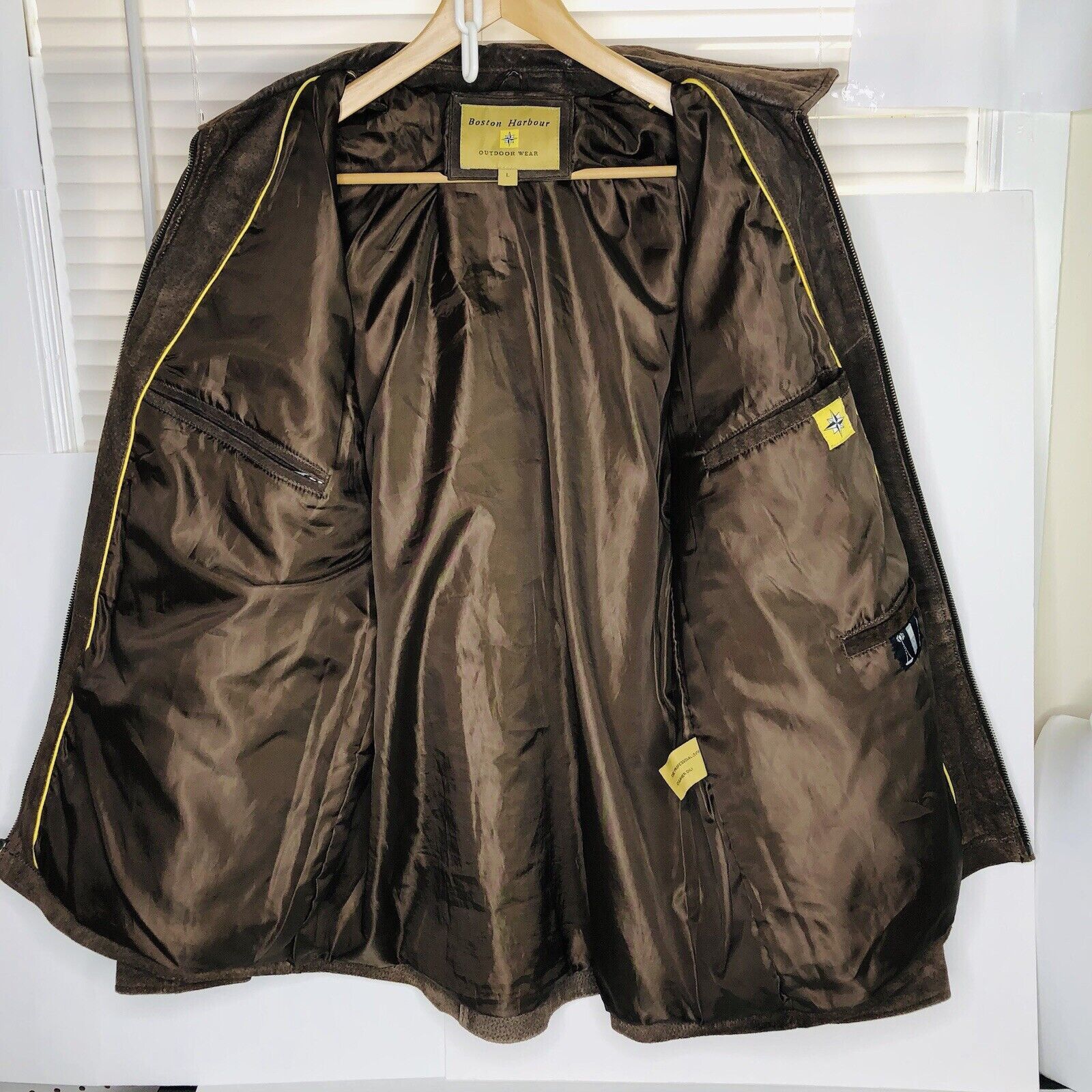Other Boston Harbour Outdoor Suede Leather Jacket Sz L Brown Coat Size US L / EU 52-54 / 3 - 12 Thumbnail