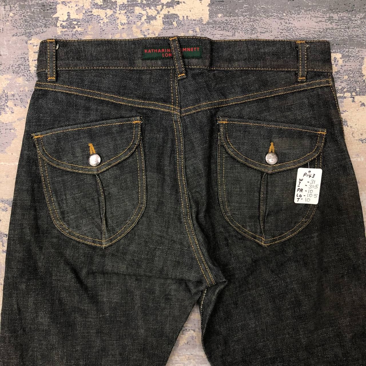 Katharine Hamnett London P143 KATHERINE HAMNETT FLARED DENIM Size US 31 - 4 Thumbnail