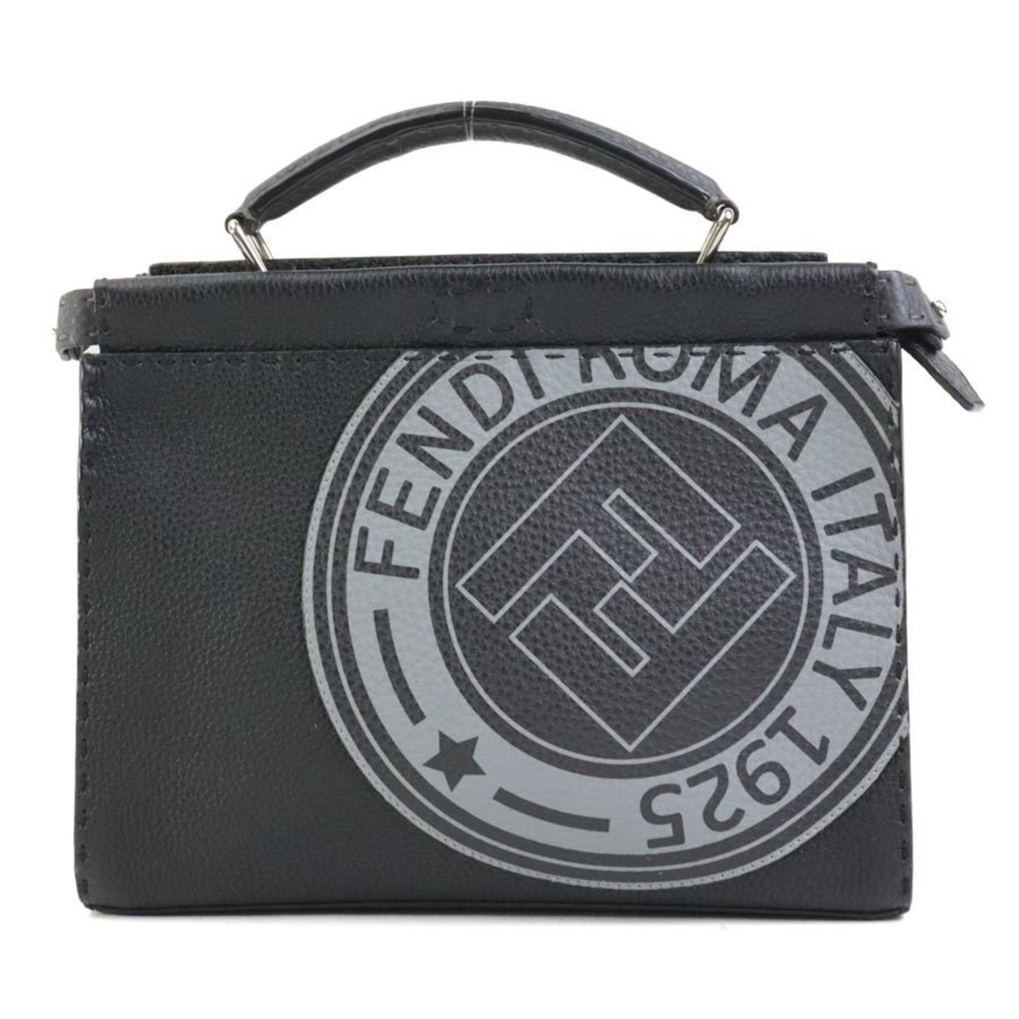 Fendi FENDI Handbag Shoulder Bag Peekaboo Fit Leather Black Grey Silver Men's 7V42-BH e59112a Size ONE SIZE - 1 Thumbnail