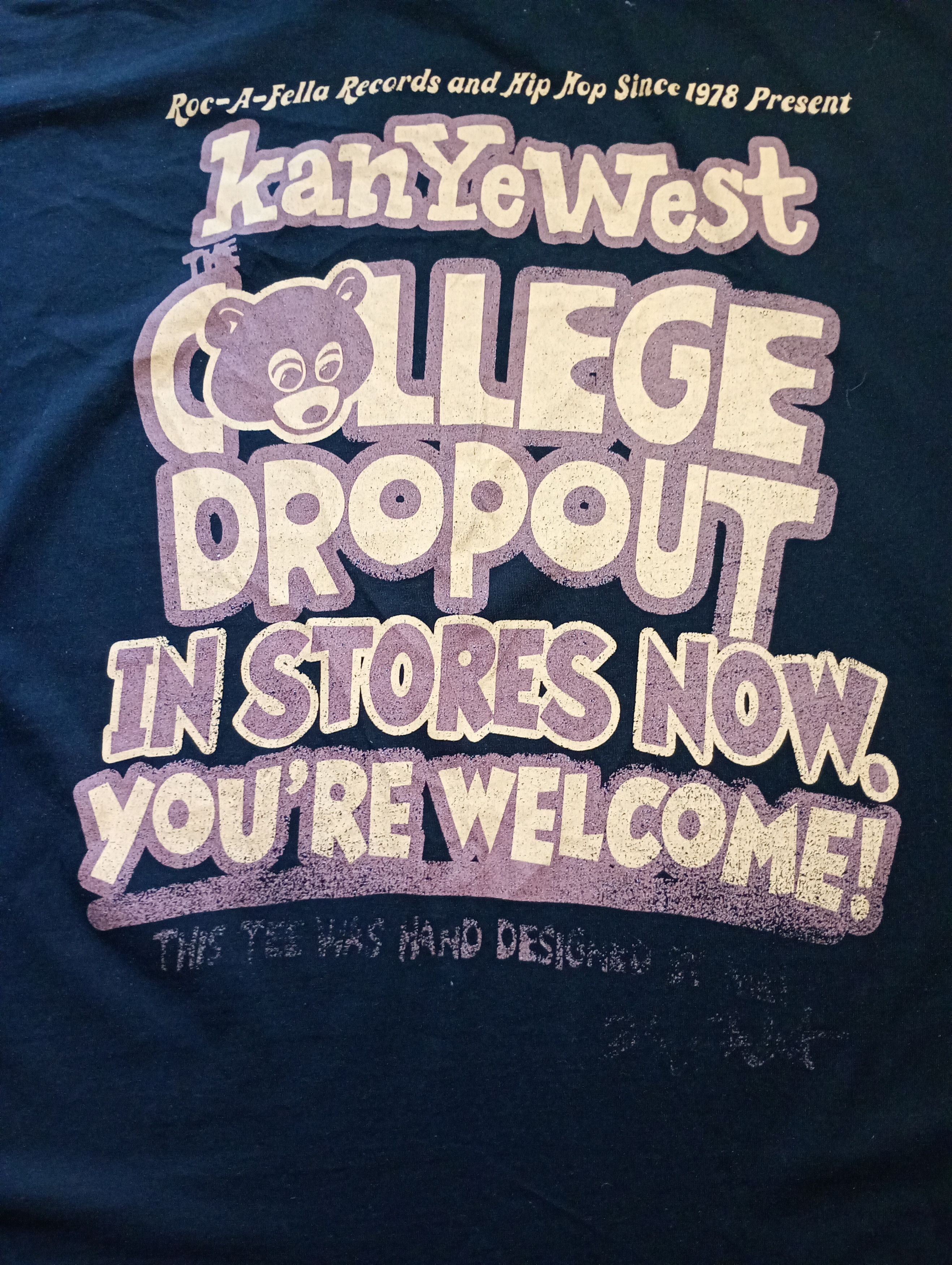 Band Tees Greazy Tees Kanye West College Dropout T-Shirt Size US XXL / EU 58 / 5 - 15 Thumbnail