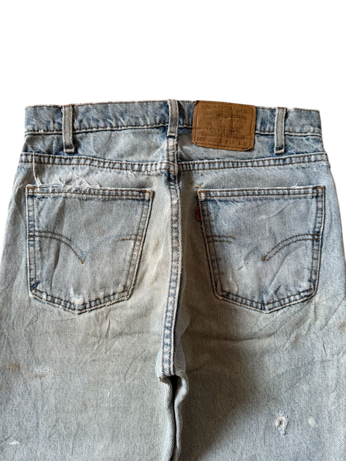 Levi's Vintage 90s Levis 505 Orange Tab Heavy Distressed Jeans Size US 29 - 4 Thumbnail