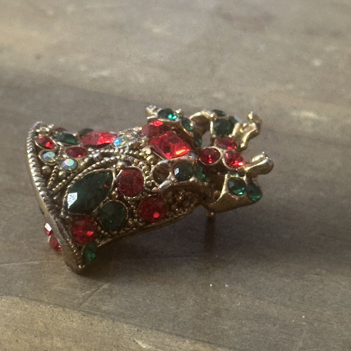 Vintage Vintage Christmas rhinestone bell brooch Size ONE SIZE - 4 Thumbnail