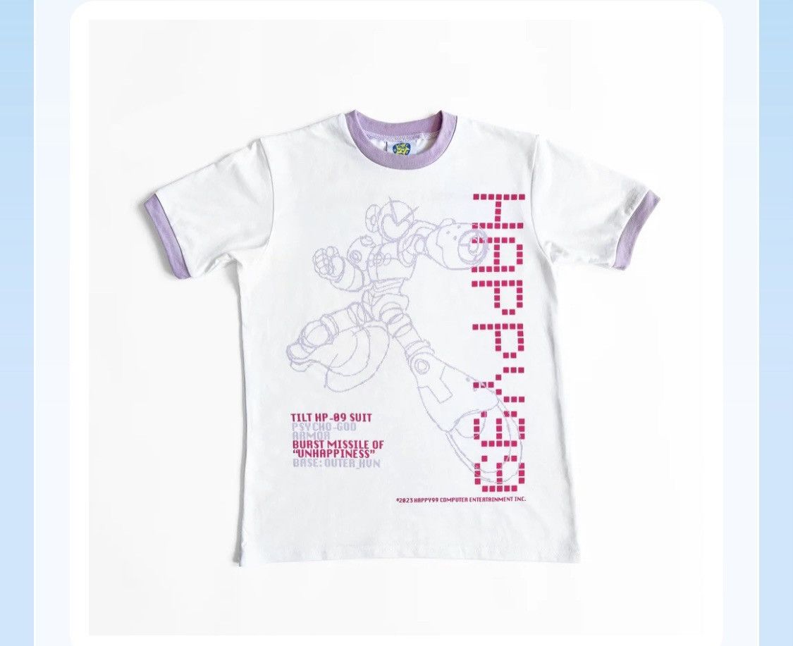 image of Ds Tilt Hp-09 Happy99 Ringer - White/lavender, Men's (Size Medium)