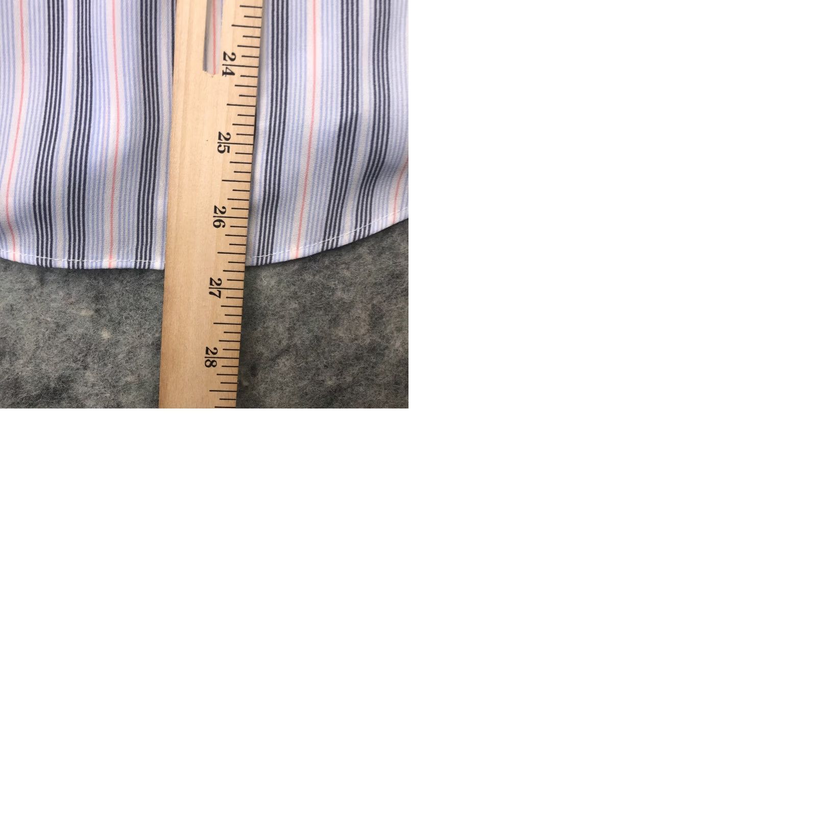 Vintage Tahari Womens Shirt Top Small Blue Striped Linen Button-Down V-Neck Long Sleeve Relaxed Fit Casual Shirt Size S / US 4 / IT 40 - 9 Thumbnail