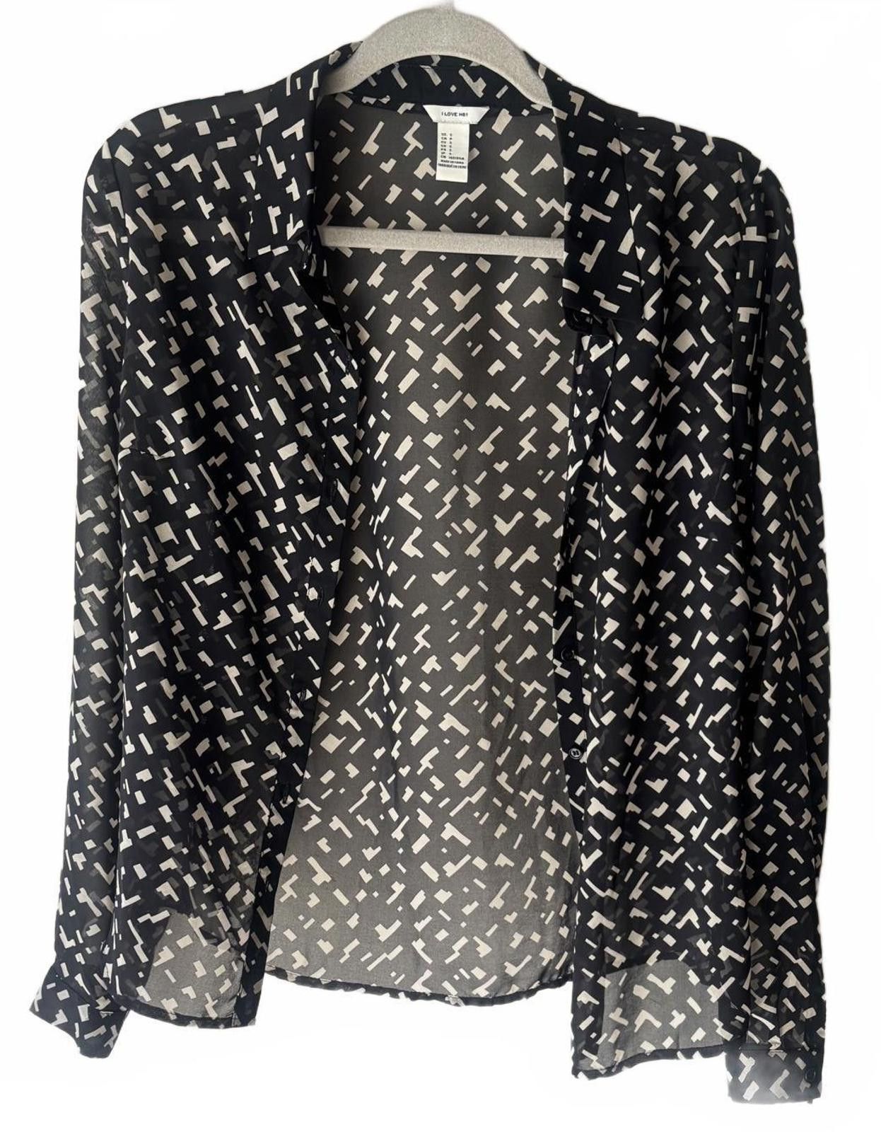 Other I LOVE H81 Patterned Sheer Blouse Size S / US 4 / IT 40 - 4 Thumbnail