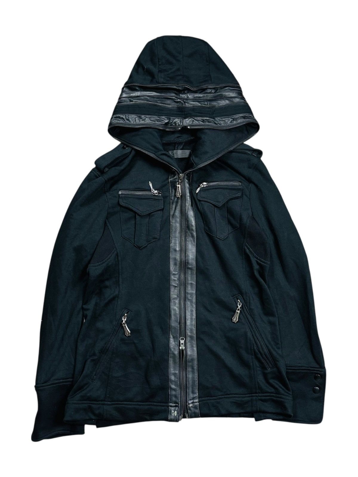 JACKROSE 2000s Luv Maison Jackrose - Vkei Style GIMP Zip Hoodie Size US M / EU 48-50 / 2 - 2 Thumbnail