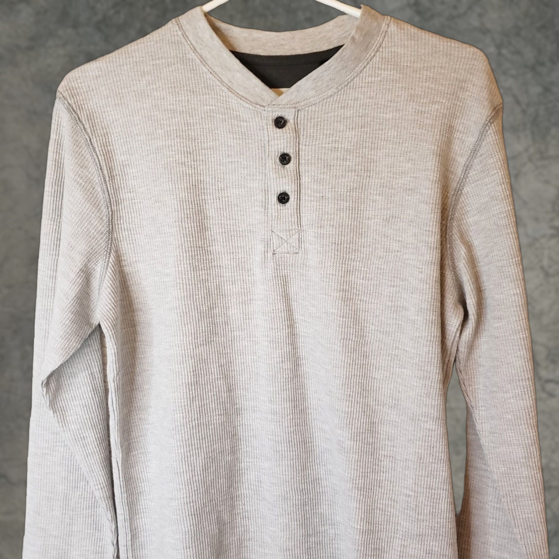 Wrangler VINTAGE Wrangler Shirt Mens S Gray Henley Thermal Waffle Knit Long Sleeve Outdoor Size US S / EU 44-46 / 1 - 1 Thumbnail