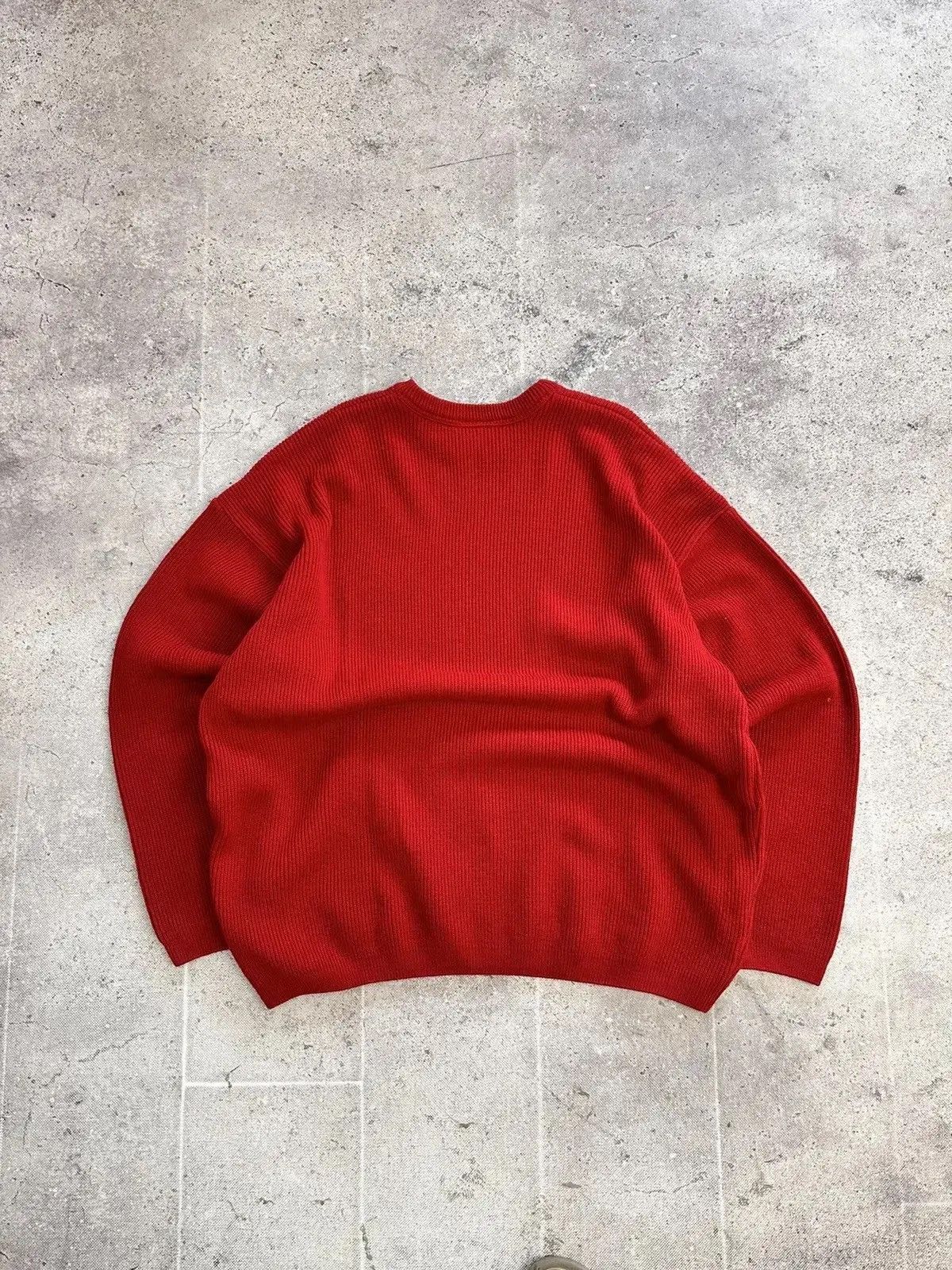 Lacoste × Vintage SALE💣💣 Chemise Lacoste knit Red wool blue sweater Size US XL / EU 56 / 4 - 2 Thumbnail