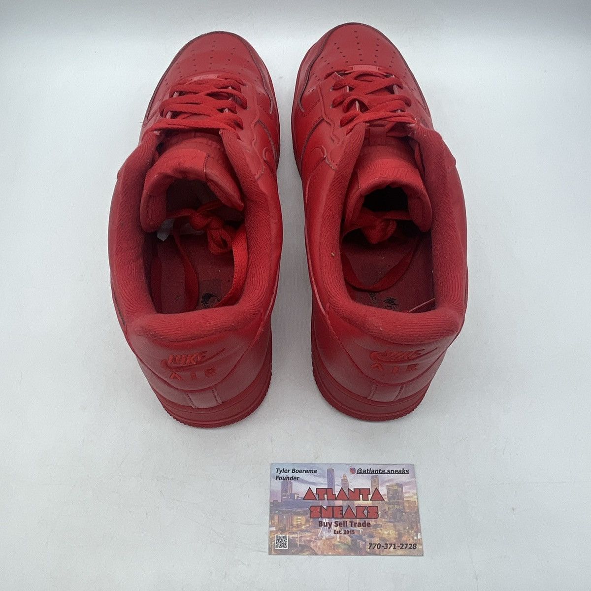Nike Air Force 1 low triple red Size US 12 / EU 45 - 6 Thumbnail