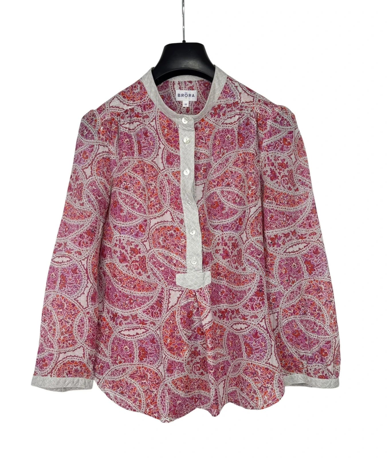 Other Brora Printed Blouse Cotton Silk size 10 Size M / US 6-8 / IT 42-44 - 9 Thumbnail