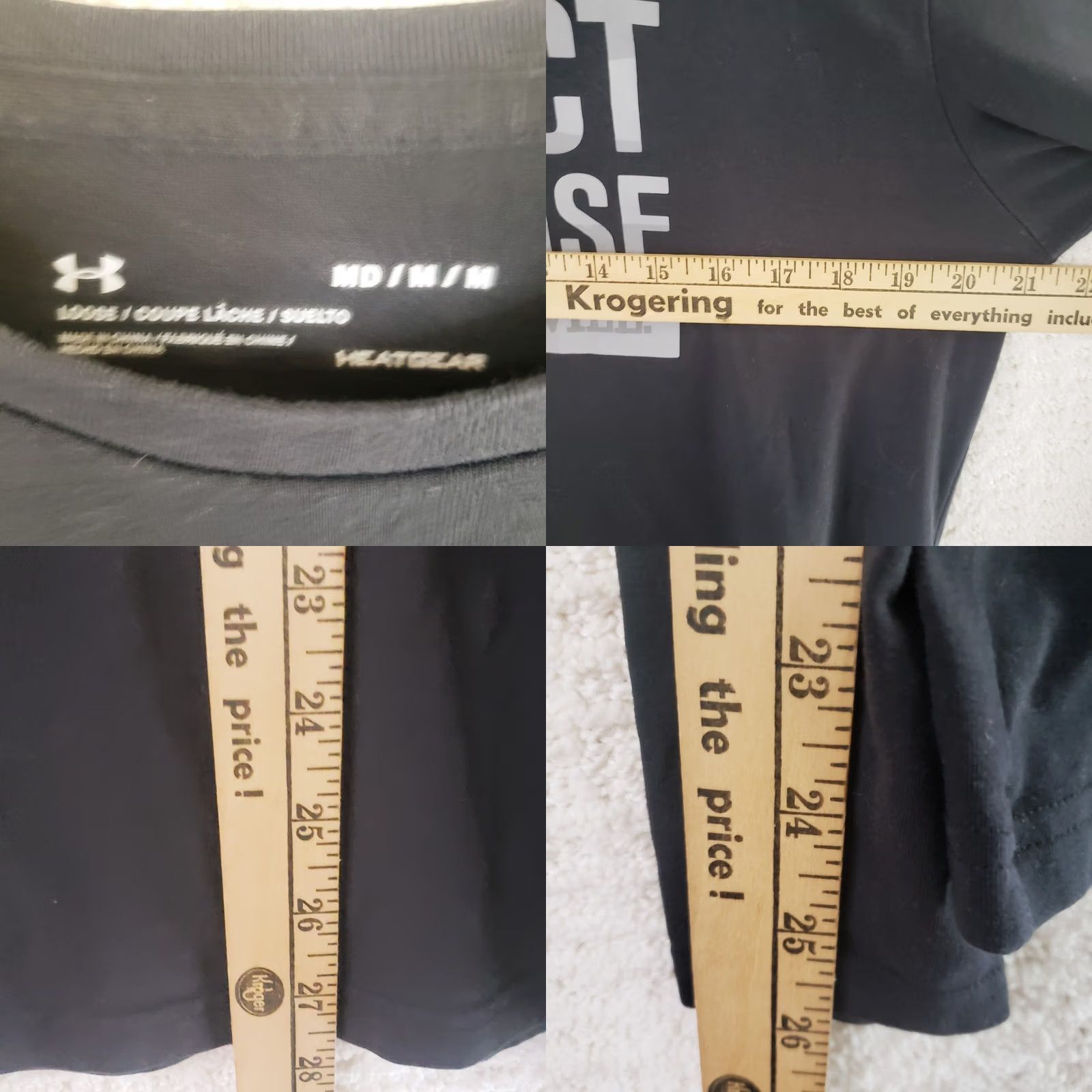 Under Armour Under Armour Shirt Men's M Black Long Sleeve Tee Camo Letters Logo Heatgear Jersey Crew Neck Size US M / EU 48-50 / 2 - 9 Thumbnail