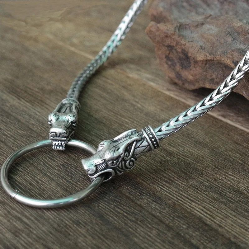 Jewelry Wolf Head Pendant Necklace Size ONE SIZE - 3 Thumbnail