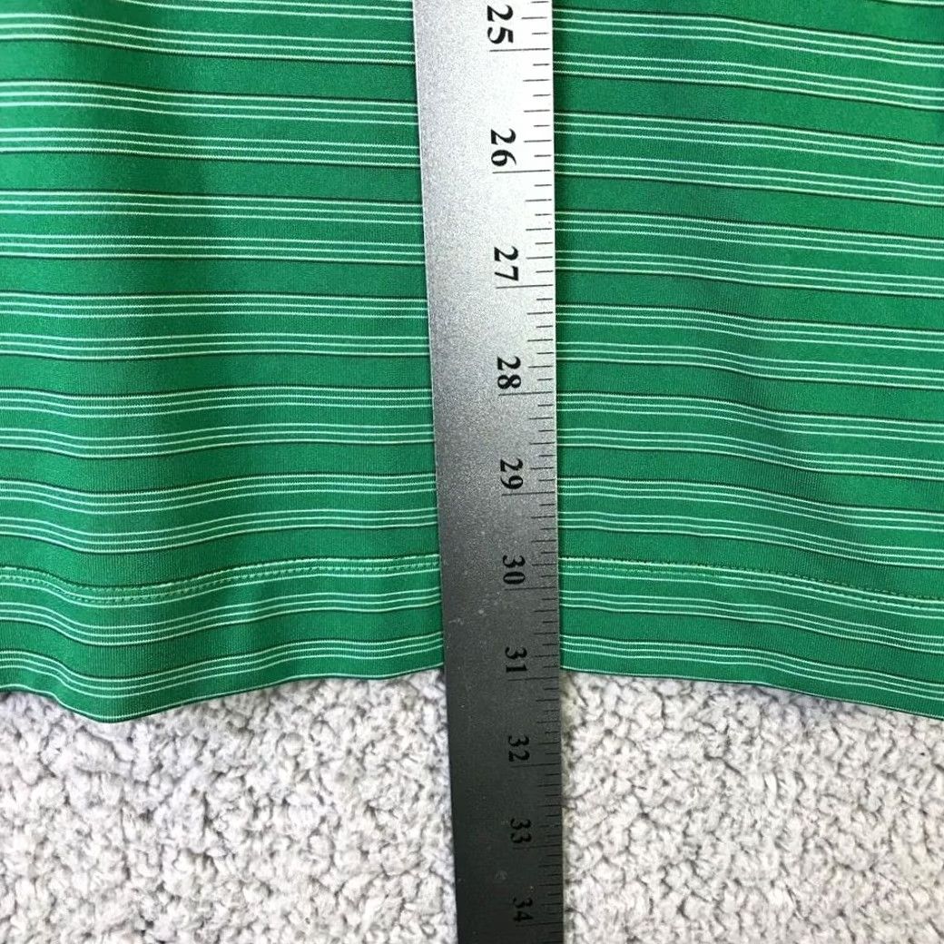 Nike Nike Golf Polo Shirt Adult Large Green Striped Stretch Mens Short Sleeve Size US L / EU 52-54 / 3 - 6 Thumbnail