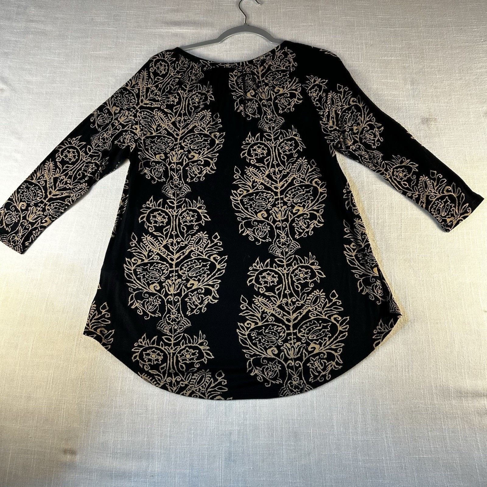 Lucky Brand LUCKY BRAND Top Womens Med Pullover Boho Black 3/4 Sleeve Size M / US 6-8 / IT 42-44 - 10 Thumbnail