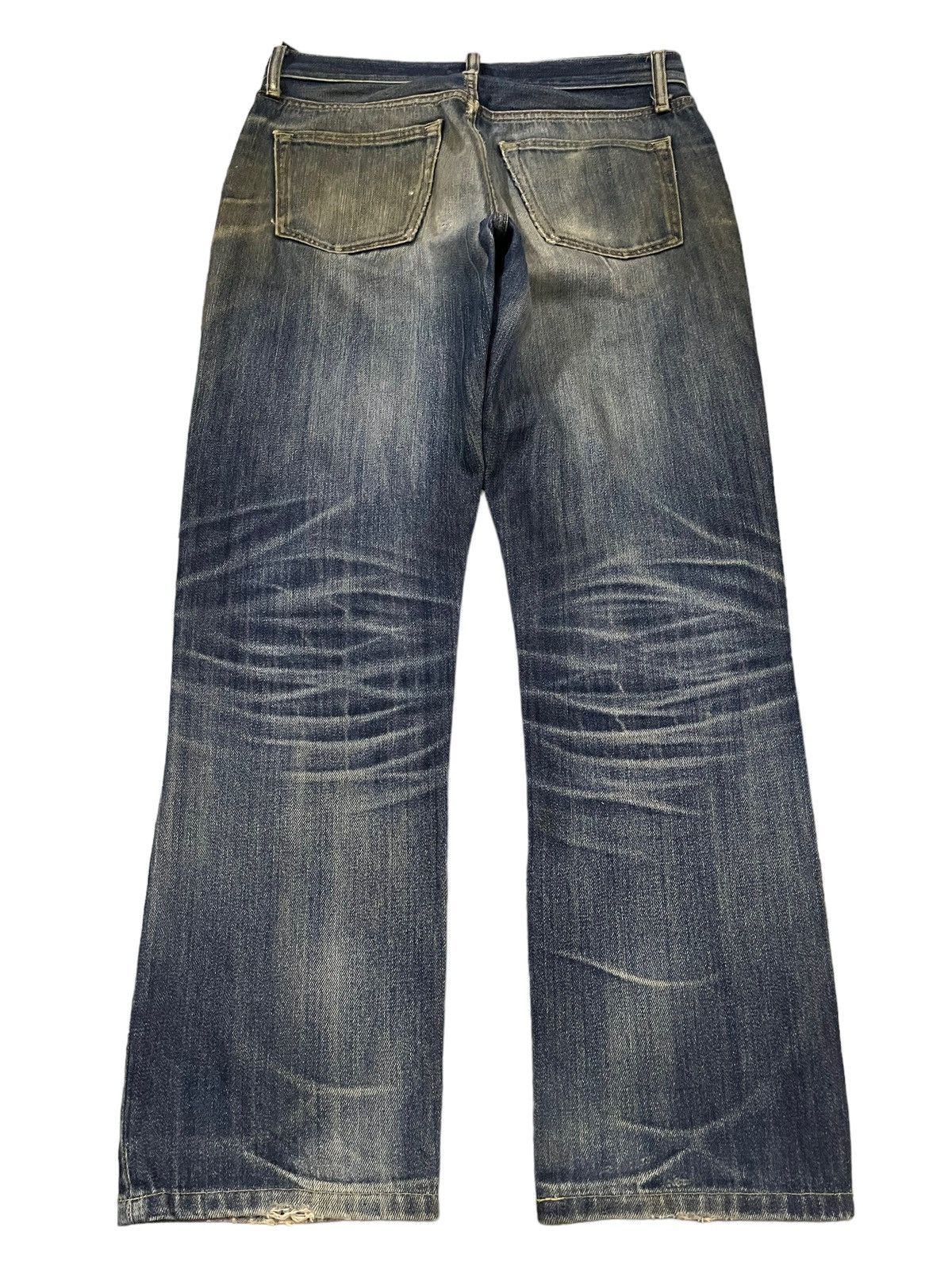 Uniqlo Vintage Japanese Uniqlo Mud Wash Patch Style Loose Jeans Size US 32 / EU 48 - 2 Thumbnail