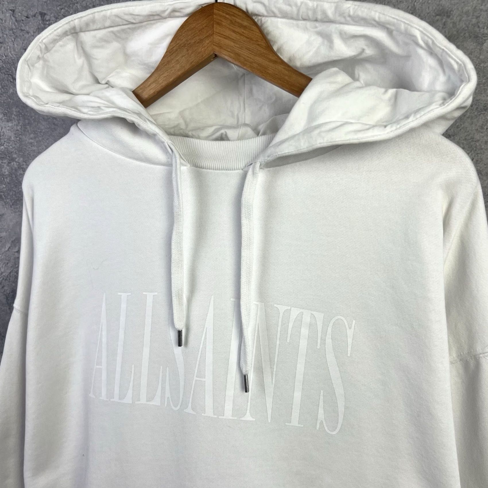 Allsaints Allsaints Hoodie Men's L Long Sleeve White Pullover Size US L / EU 52-54 / 3 - 2 Thumbnail