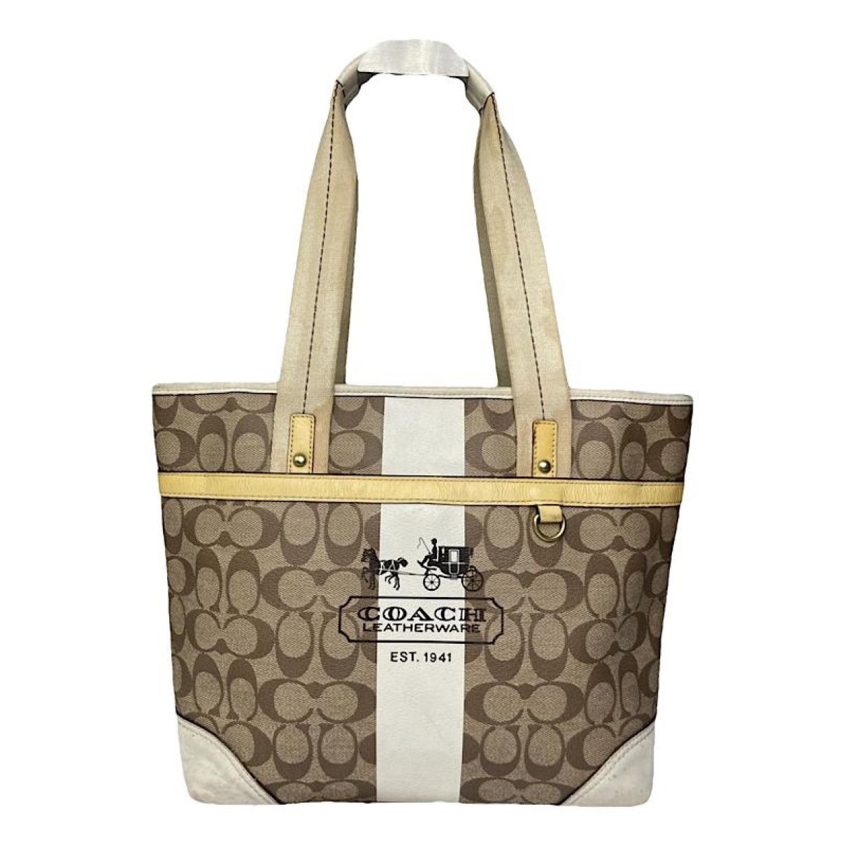 Coach Signature Sufflette Brown Leather Handbag Size ONE SIZE - 1 Thumbnail