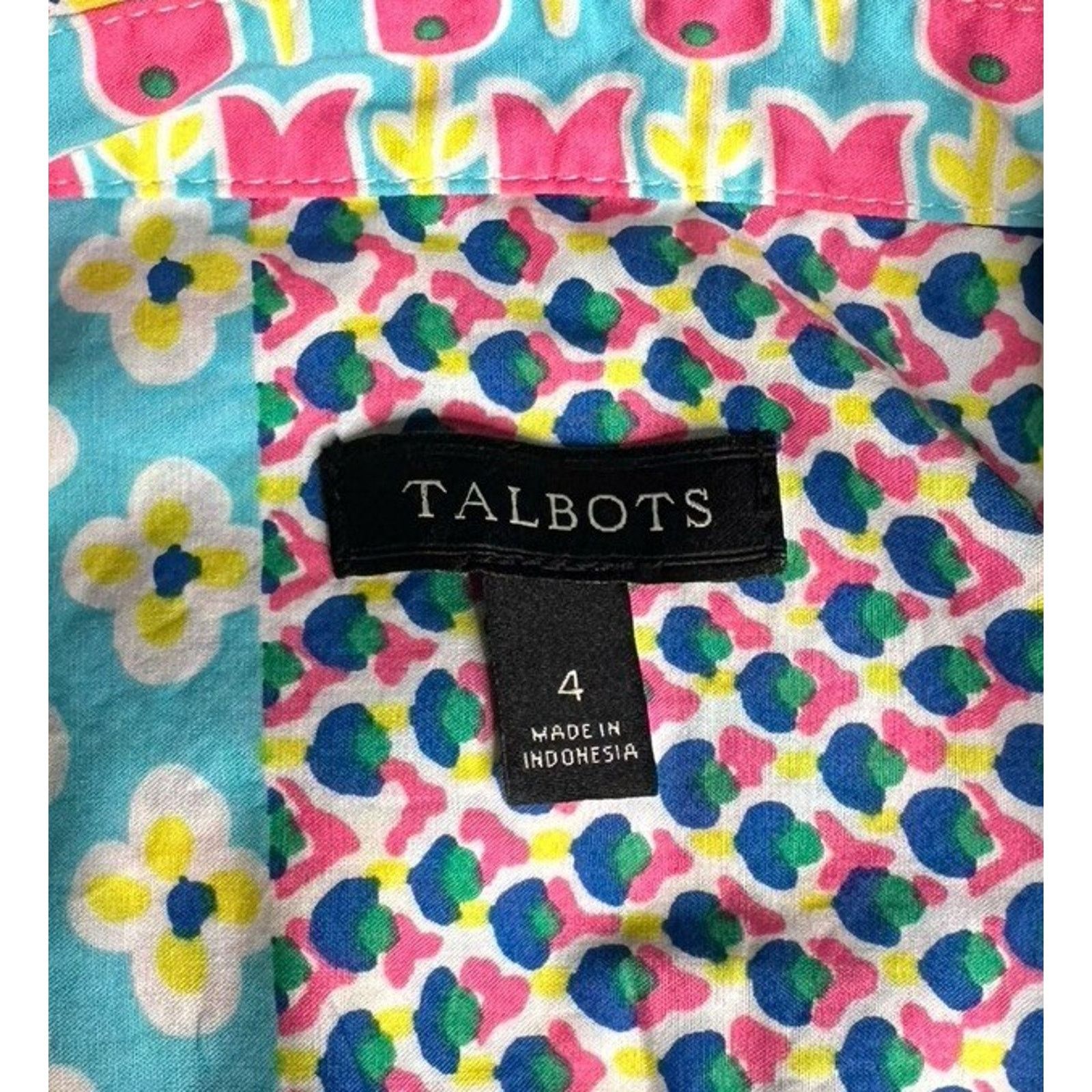 Other Talbots Island Patchwork Floral Print Belted Shirt Dress 4 Size S / US 4 / IT 40 - 12 Thumbnail