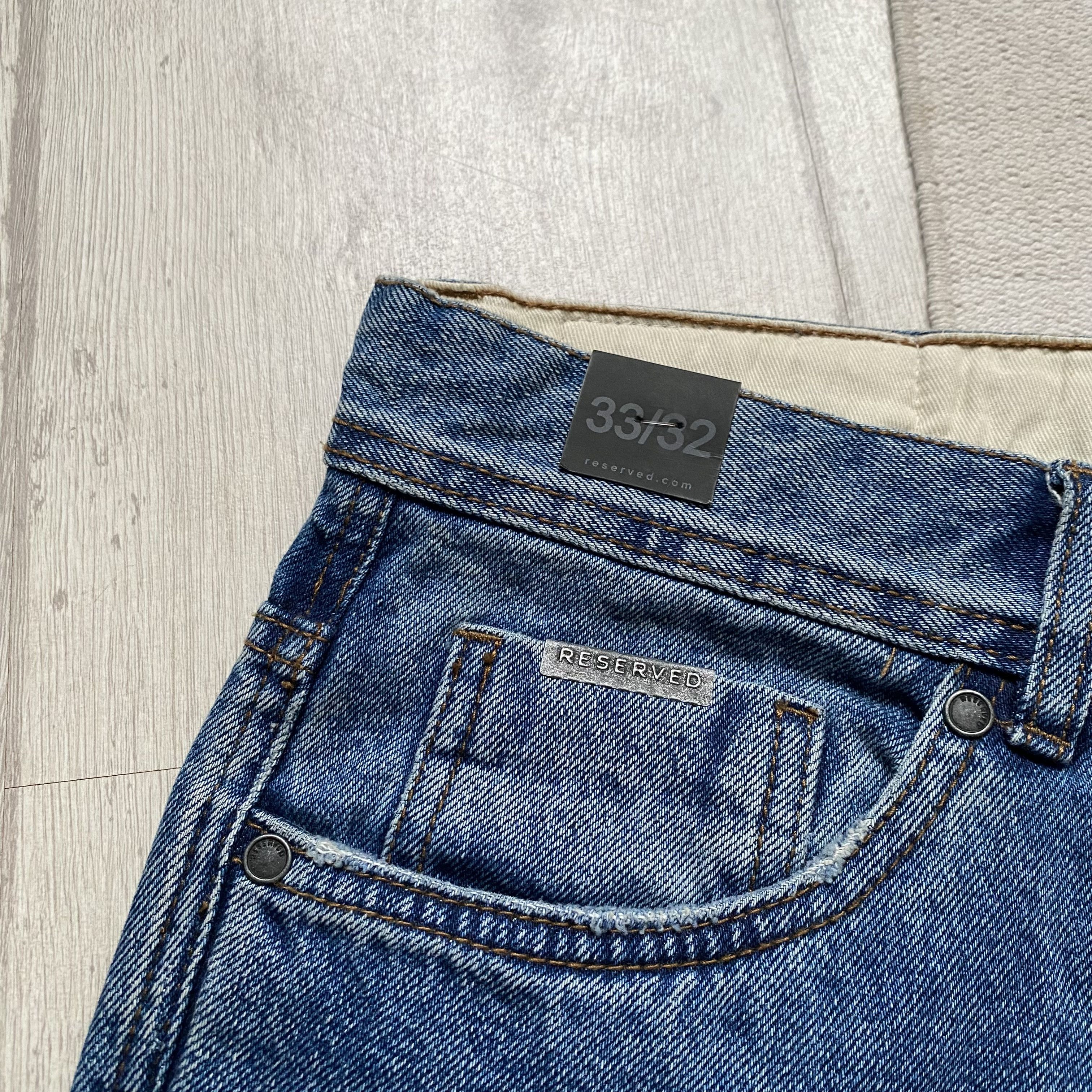 Lee Distressed Denim Faded Blue Pants Vintage lee Style Jeans Size US 33 - 7 Thumbnail
