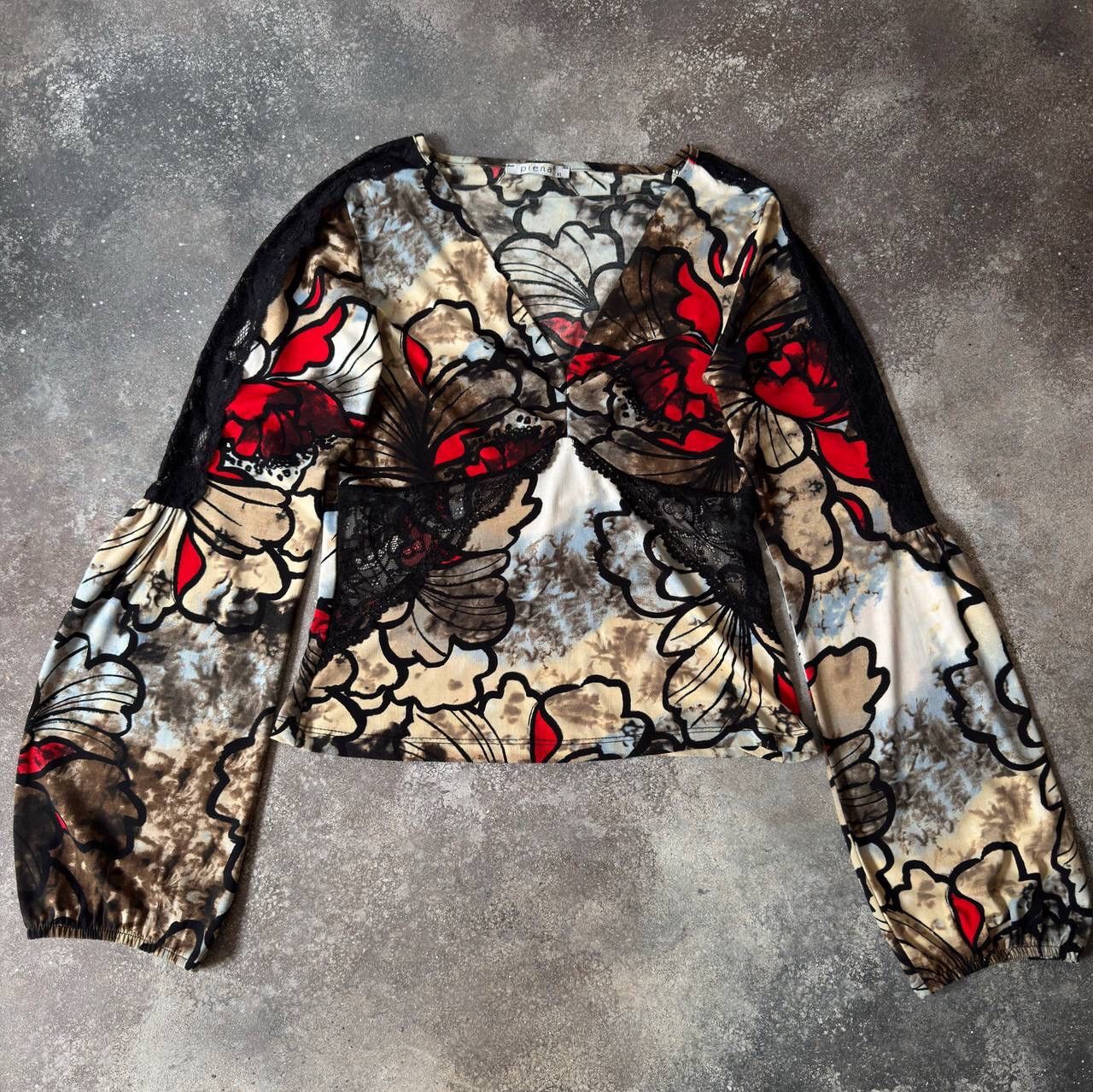 Hysteric Glamour Gothic Y2K Flared Long Sleeve Blouse (JPG Gaultier vibe) Size XL / US 12-14 / IT 48-50 - 1 Thumbnail