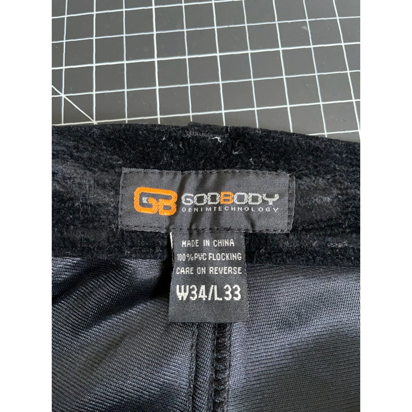 Velvet VINTAGE Godbody Men's Pants Tapered Leg Velvet Feel 90s Hip Hop Casual Fall Winter Size 34 Size US 34 / EU 50 - 3 Thumbnail