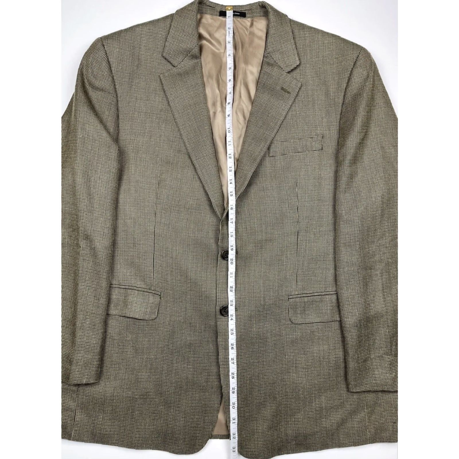 Ralph Lauren VINTAGE Lauren Ralph Lauren Sport Coat Jacket 44 R Brown Check Silk Wool Classic Mens Size US S / EU 44-46 / 1 - 7 Thumbnail