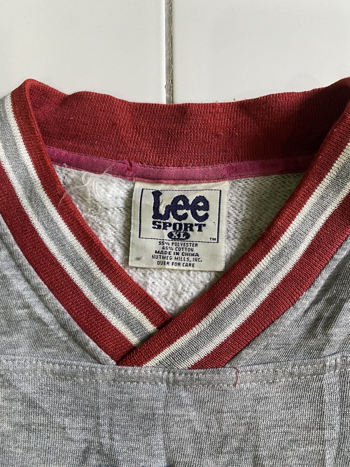 Lee × NBA × NHL Vintage 90s Hockey League national Calorado Vneck Sweatshirt Size US XL / EU 56 / 4 - 5 Thumbnail