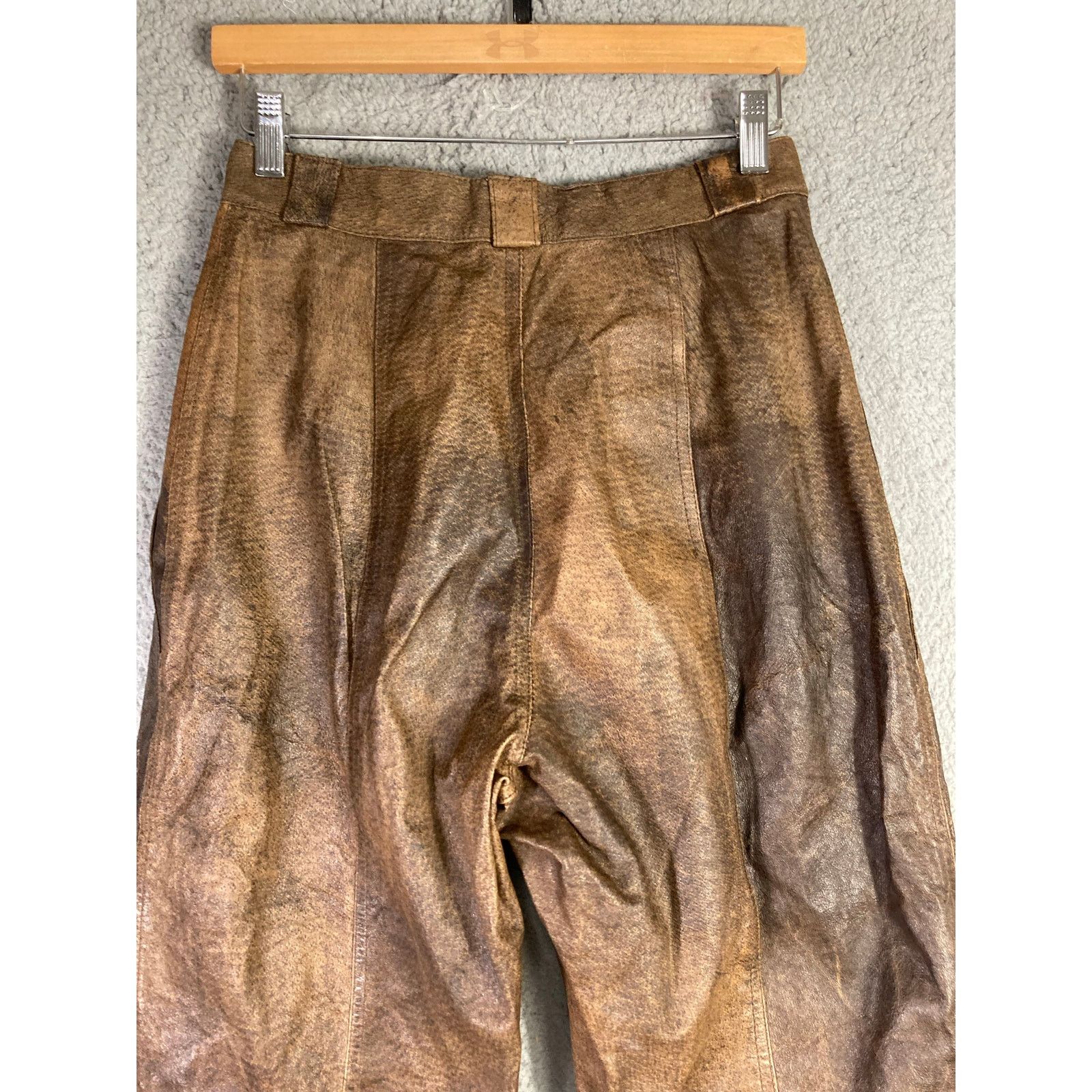 Vintage Women's Vintage Leather Pants Brown Size 8 80s International Size 30" / US 8 / IT 44 - 12 Thumbnail