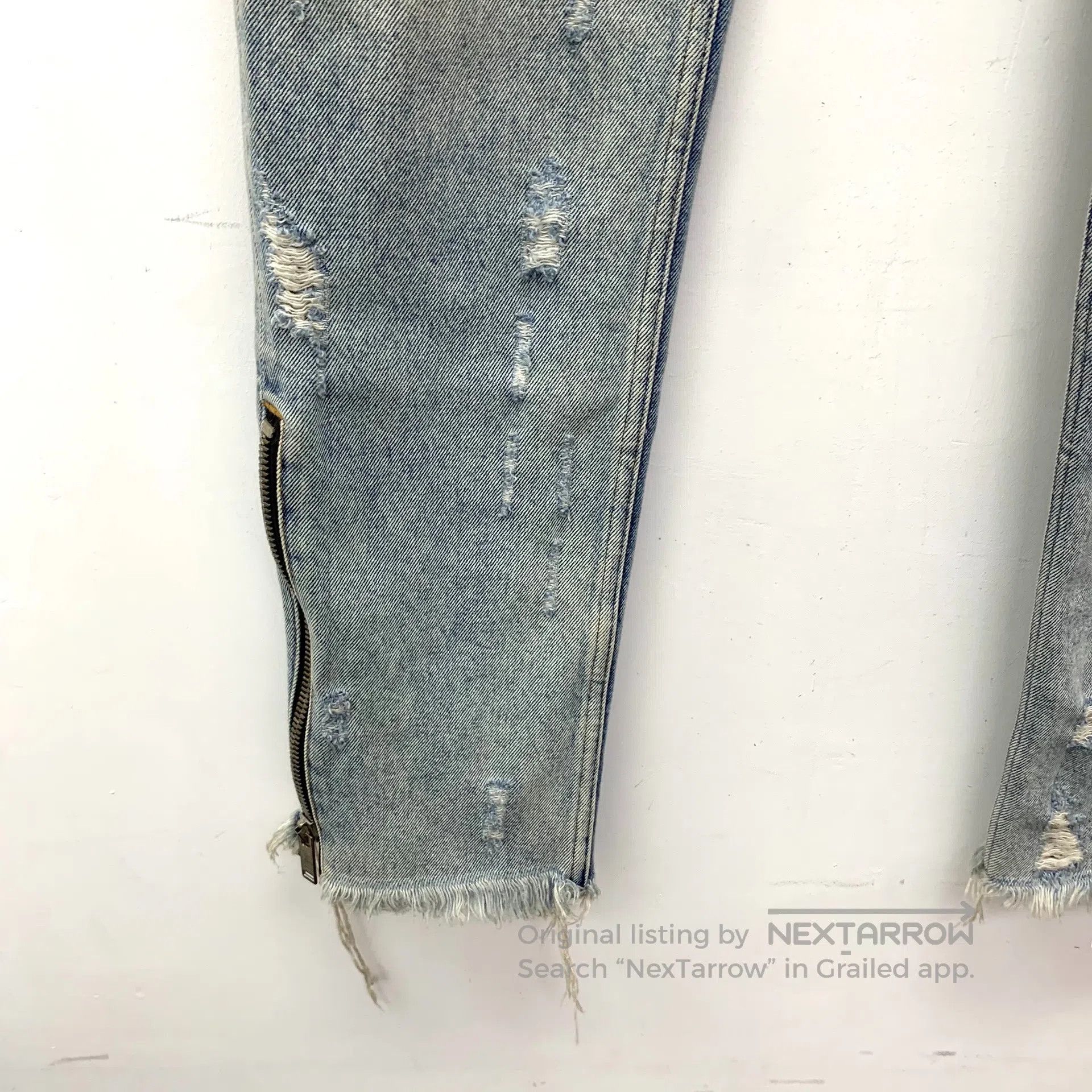 Palm Angels Palm Angels Light Blue Washed Hole Ripped Distressed Desig Size US 32 / EU 48 - 5 Thumbnail