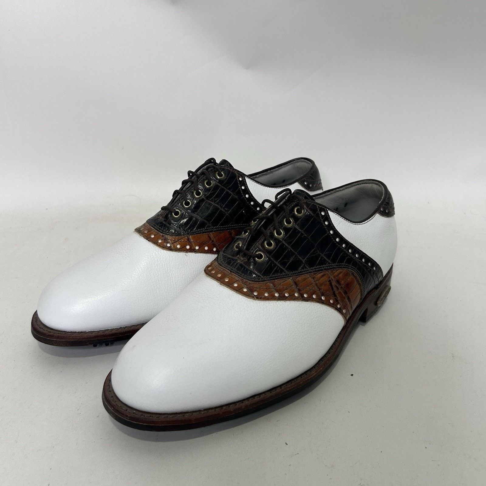 Footjoy Footjoy Classics Dry Premiere Golf Shoes “White Chestnut” Size US 8.5 / EU 41-42 - 3 Thumbnail